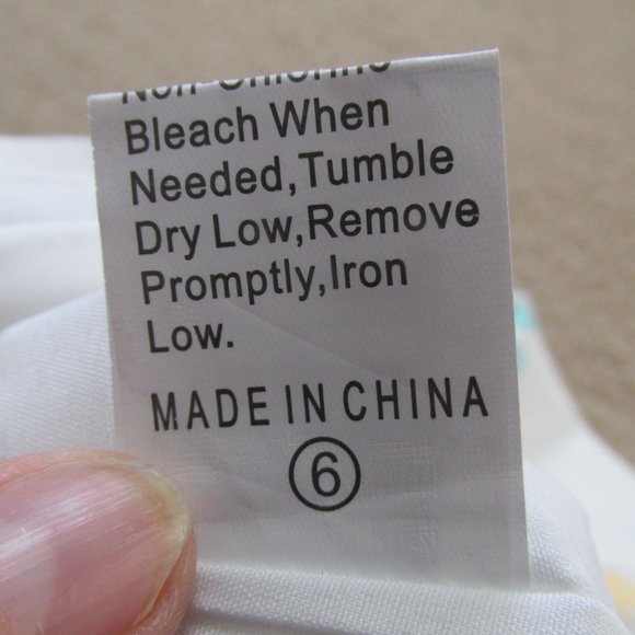 Shein Womens Skirt Sz Small White Floral Lined A Line Knee Length Zip Up Back - Picture 5 of 6